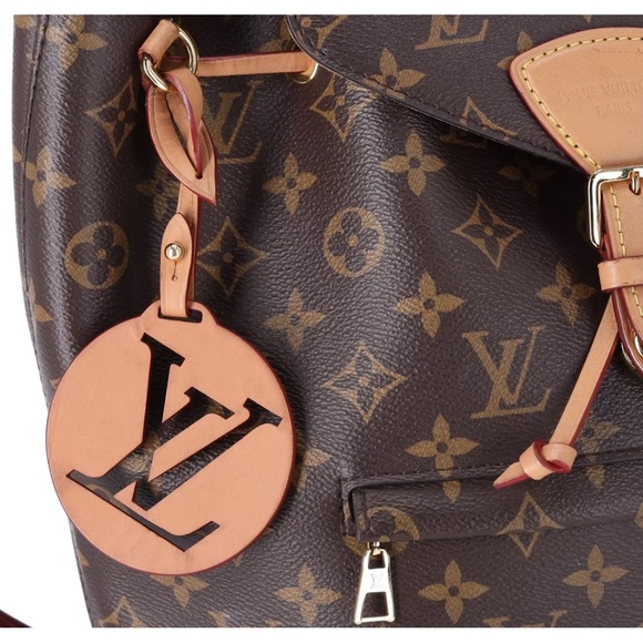 Louis Vuitton Montsouris PM Backpack Brown Monogram M45501 LV Logo Charm - Picture 10 of 16